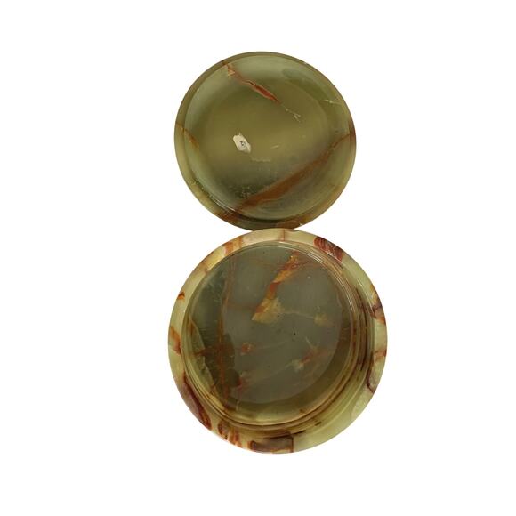 Vintage Edna Hibel Gallery Onyx Trinket Jewelry Box With Lid Mother And Child - Picture 3 of 6